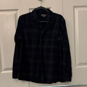 Eddie Bauer Dark Plaid Shirt